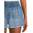 thumbnail image 4 of No Boundaries Juniors Smocked Waist Shorts, Sizes XS-3XL, 4 of 5