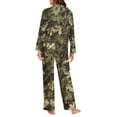 thumbnail image 6 of DISNIMO Camouflage Hunting Printed Women's 2 Piece Pajama Set Comfy Button Down Sleepwear Long Sleeve Top Wide Leg Pants Loose Fit Loungewear with Pockets, S, 6 of 7