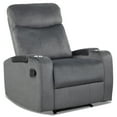 thumbnail image 1 of Costway Recliner Chair Single Sofa Lounger with Arm Storage & Cup Holder Grey, 1 of 10
