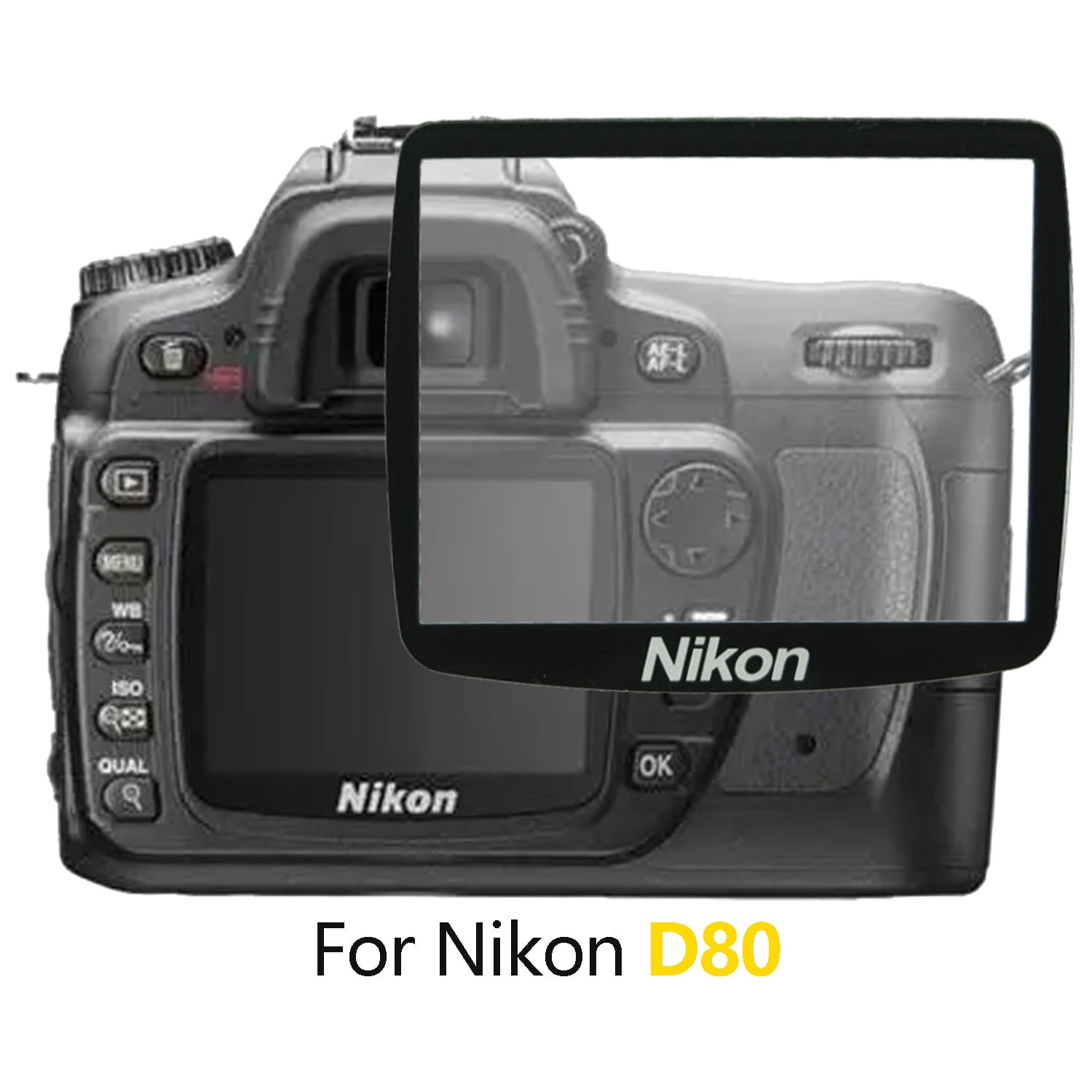 NIKON D80 LCD Screen Display Window & Tape For Camera Repair Parts -1 Pack