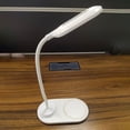 thumbnail image 6 of LED Desk Lamp with Wireless Charger - Dimmable 3-Color Eye Care Reading Light - Flexible Gooseneck Study Lamp with USB Port for Home Office, Bedroom, College Dorm - Touch Control, 6 of 7