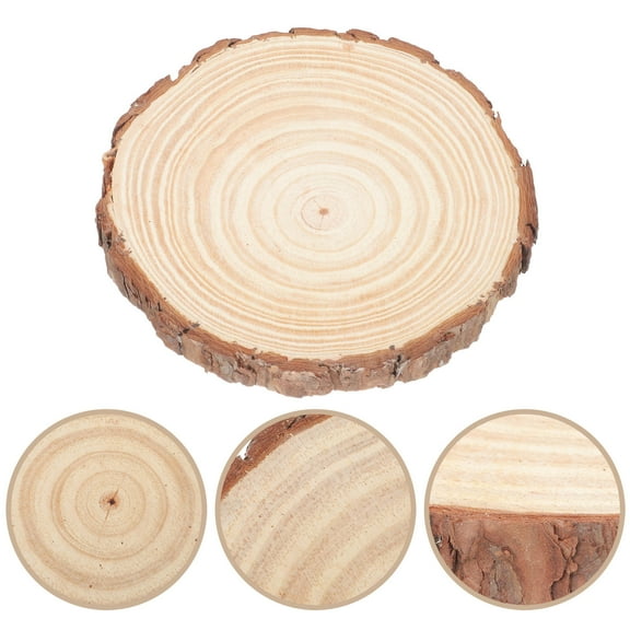 HEALEEP Wood Craft Circles Rustic DIY Craft Supply 1Pcs 9.1X9.1X0.8In