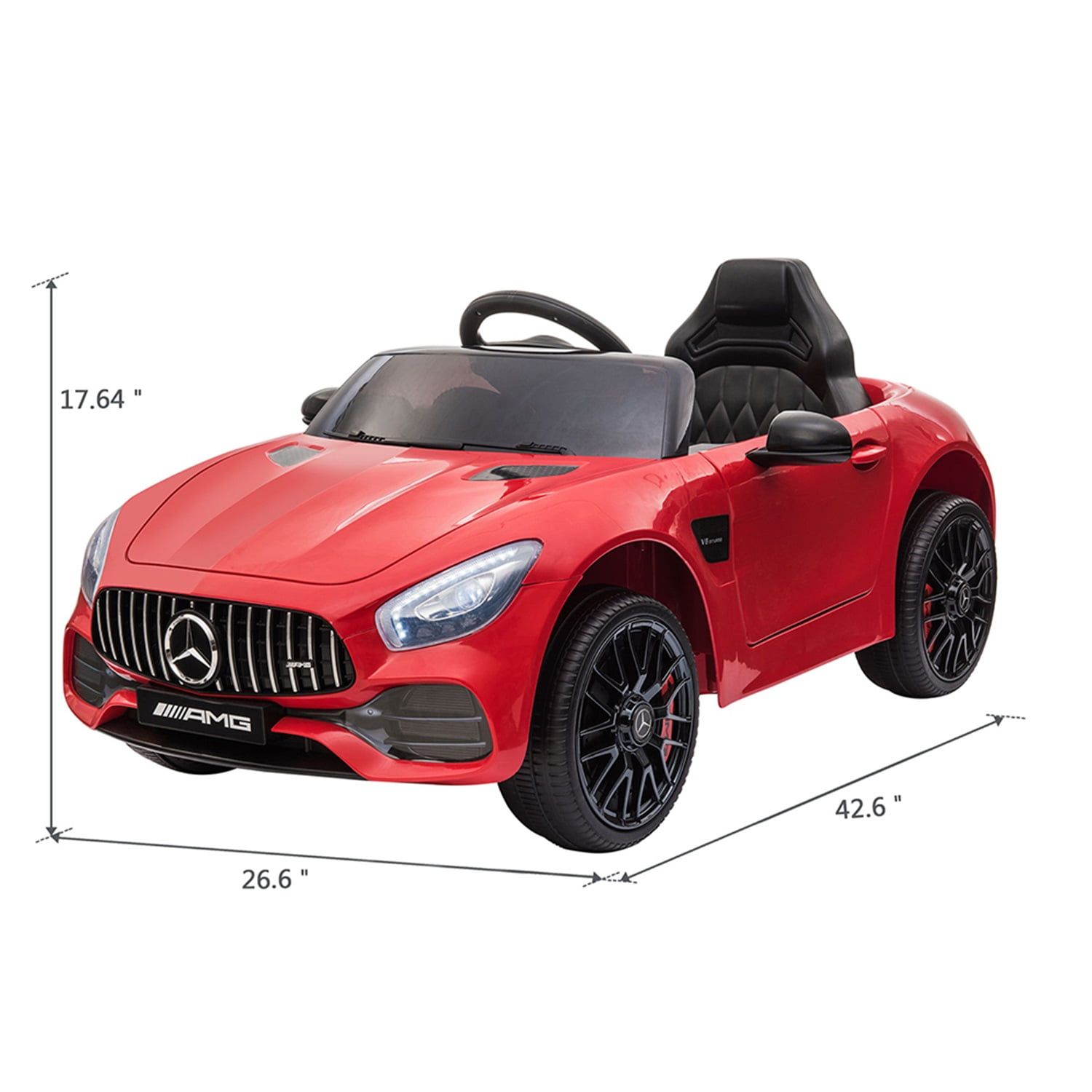 CIPACHO Licensed Benz GT 12V Ride On Car, Electric Vehicle Kids Car Toy with 3-Speed Remote Control Sporty Carfor for Kids 3 to 6 Years Old, Red CIPACHO Licensed Benz GT 12V Ride On Car, Electric Vehicle Kids Car Toy with 3-Speed Remote Control Sporty Carfor for Kids 3 to 6 Years Old, Red
