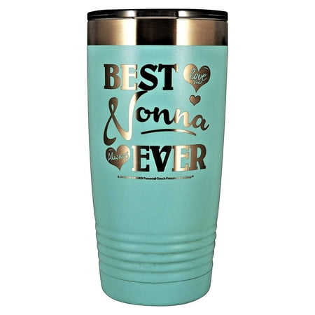 NONNA GIFT â?? â??BEST NONNA EVER ~ LOVE YOUâ? Stainless Steel Vacuum Insulated Tumbler Travel Coffee Mug GK Grand Designed & Engraved Hot Cold Birthday Motherâ??s Day Christmas (Pastel Teal, 20oz) (Best Cold Steel Sword)