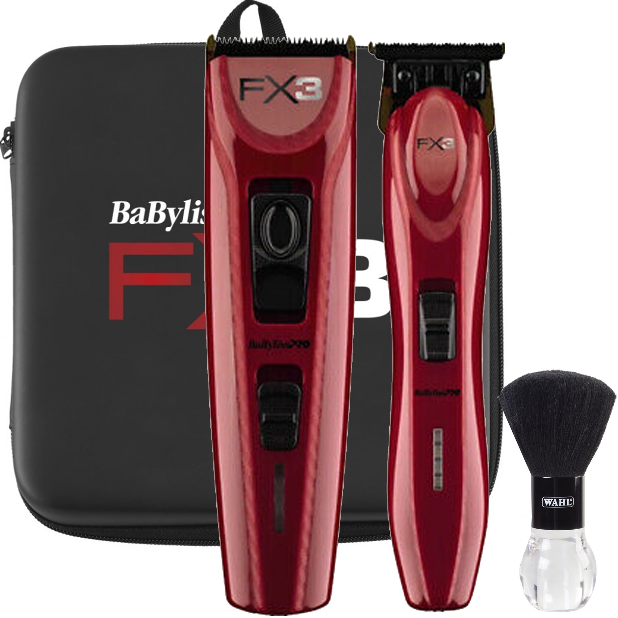 BaByliss PRO FX3 Professional Cordless Clipper & Trimmer FXX3T with  Carrying Case and Neck Duster 