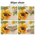 thumbnail image 4 of JEUXUS  Orange Floral Watercolor Sunflower Washable Polyester Table Cloth Decorative Table Cover Waterproof Round Tablecloth, 4 of 7