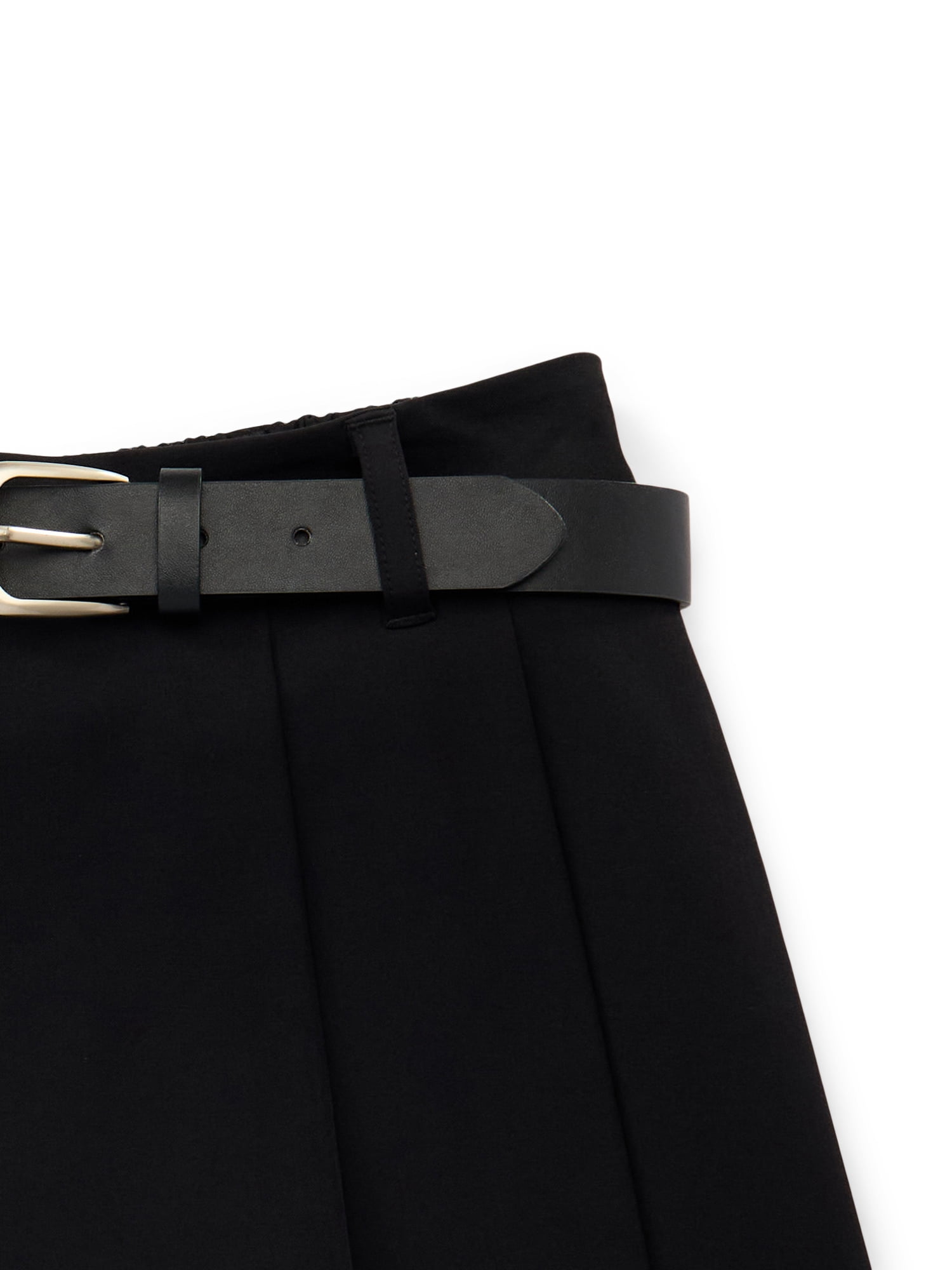 Weekend Academy Girls Pleated Mini Skirt with Removable Belt and Built-In Shorts, Sizes 4-18