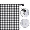 thumbnail image 4 of Blackout Kids Curtains,Black White Gingham Checkered Pattern Childrens Insulated Curtains Set Of 2,Bedroom Essentials,Toddler Room Decor 52"x63", 4 of 5