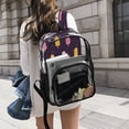 thumbnail image 6 of PVC Transparent Backpacks Clear Backpack for Travel and Outings Pink and Yellow Popsicle Pattern, 6 of 7