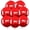 Red, variant on 8Pcs 22Inch Large Laser Silver 4D Giant Round Foil Balloon 4D Metallic Mylar Sephere Balloons for Christmas New Year Birthday Party Graduation Wedding Bridal Shower Decoration Supplies