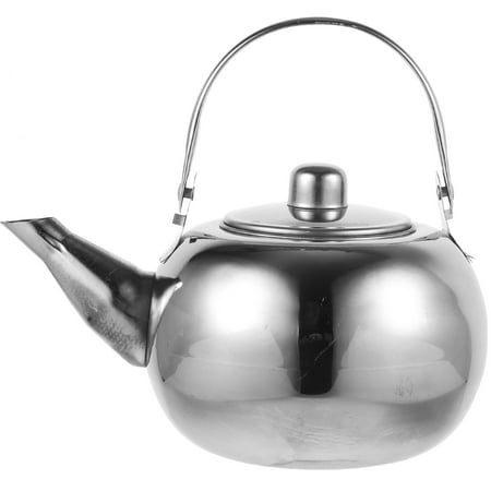 

NUOLUX Thick Stainless Steel Tea Pot Insulated Kettle Thermal Teapot Water Pot for Kitchen Restaurant Hotel (Silver 1L)