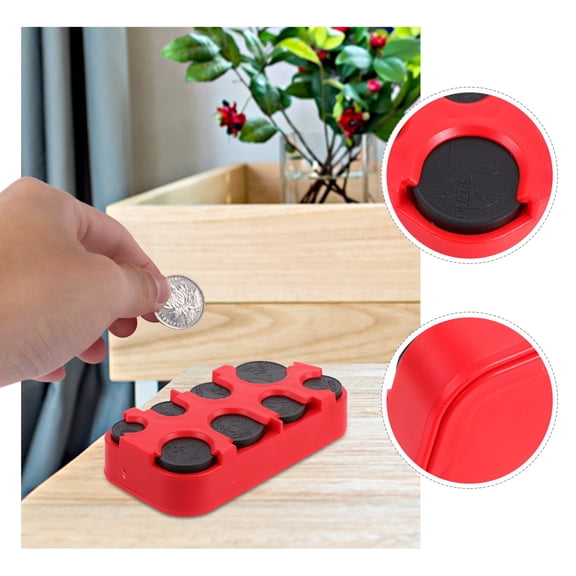 LOLIPPYY quarter dispenser Coin Holder Red Sleek and Elegant Design 1Pack