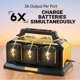 thumbnail image 2 of Cargador de batería Cargador rápido de 6 puertos para batería Dewalt de 20 V/60 V, 2 of 7