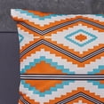 thumbnail image 4 of Amelia Outdoor Southwestern 17.75" Water Resistant Fabric Square Cushions, Set of 4, Orange, Cream, Light Blue, Black, 4 of 7