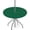 Dark Green, variant on Beige Round Fitted Outdoor Tablecloth with Umbrella Hole and Zipper, Waterproof Elastic Table Cloths, Table Cover for Patio Picnic, 36"-44"