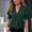 Green, variant on QHWAUAKFBN T Shirts For Women Trendy Graphic Summer New V Neck Style Bubble Sleeves Solid Color Tshirts Top