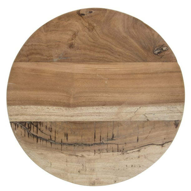Hubert Round Reclaimed Wood Riser Top, Reclaimed Wood Round Table Top