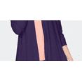 thumbnail image 3 of Karen Scott Women's Draped Open-Front Cardigan Purple Size Medium, 3 of 3