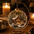 thumbnail image 4 of Kdkad Light-up Christmas Ball Ornaments, 3.15 In Christmas Tree Ornaments with Built‑in Lights, Elegant Clear Acrylic Christmas Decorations for Xmas Tree Fireplace, Winter Room Decor Party Supplies, 4 of 6