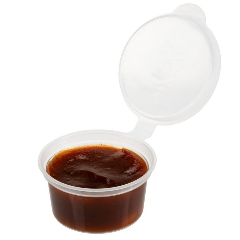 Restaurantware Base 2.5 Ounce Sauce Cups, 2000 Microwave-Safe Condiment Cups - Crack-Resistant, Disposable, Black Plastic Portion Cups, for Samples