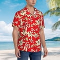 thumbnail image 5 of Xecao Lilies Flowers print Hawaiian shirt - a stylish short-sleeve button-down for men, perfect for casual beach and tropical outings., 5 of 9