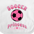 thumbnail image 4 of Inktastic Soccer Princess Girls Baby Bib, 4 of 4