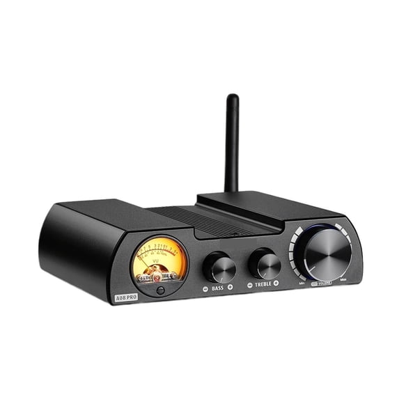 300Wx2 Amplifier Bluetooth 5.0 Power Amplifier Stereo Speaker Home Amplificador VU Meter Amp