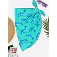 thumbnail image 4 of HAPPY BAY Women's Bikini Swimsuit Beach Cover ups Sarong One Size Cyan, Dolphin, 4 of 5