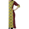 thumbnail image 3 of Moomaya Printed Straight Kurtis For Women V Neck Roll Up Sleeves Kurta Tunic, 3 of 6