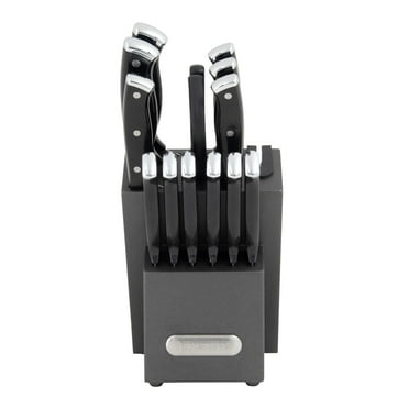 Farberware Edgekeeper Classic 14-Piece Graphite Knife Block Set with Built-In Knife Sharpener