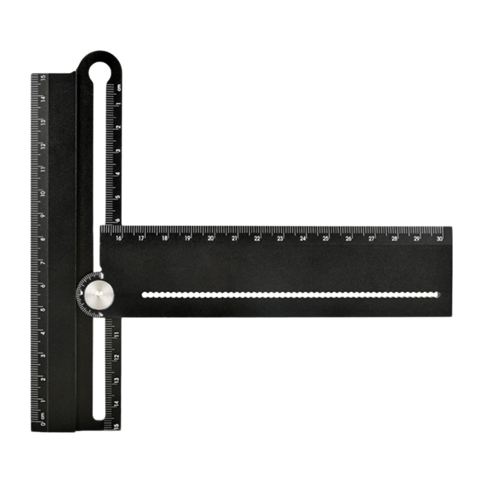 JISADER Angle Ruler 12 inch / 310 mm Black Architects Angle Protractor