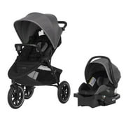 Evenflo Folio3 Stroller Jogger Travel System with LiteMax 35 Car Seat, Gray