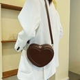 thumbnail image 6 of Women Shoulder Bag Messenger Bag Small Heart Shape Crossbody Bag Creative Handbag PU Change Purse for Dating, 6 of 9