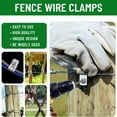 thumbnail image 6 of Topboutique 100 Pcs Fence Wire Clamps,Wire Fence Clips,Stainless Steel Agricultural Fencing Mounting Clips with 100 Pcs Screws for Securing Welded Wire to Wood, Metal Posts in Farms,Gardens,Ranches, 6 of 6