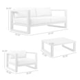 thumbnail image 5 of Paradise 4 Piece Light Eucalyptus Outdoor Patio Sofa Seating Set, 5 of 6
