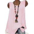 thumbnail image 1 of Tralilbee Nouveau T-Shirt Sans Manches pour Femmes, Mode Polyvalente, Coupe Ample Décontractée, Col Rond, Couleur Unie, Style Élégant, 1 of 2