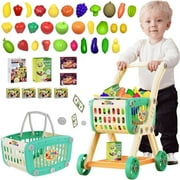 Shopping Cart for Kids, Pretend Play Toys for 2 3 4 5 Year Old Boys Girls, Kids Shopping Cart Toys for Toddlers 3-5 Year Old Girls Boys