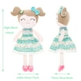 thumbnail image 2 of Gloveleya Toddler Stuffed Dolls Girl Gifts Plush Baby Doll Figure Toys Green Floral 16", 2 of 10