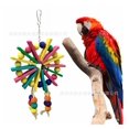 thumbnail image 1 of Amdohai Colorful Parrot Chewing Foraging Toys Wooden Hanging Parrot Block Toy Bird Toy Pet Training, 1 of 6