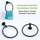 thumbnail image 4 of Towel Ring Matte Black, Angle Simple Stainless Steel Bathroom Hand Towel Rack, Wall Mounted Face Towel Holder, 4 of 4