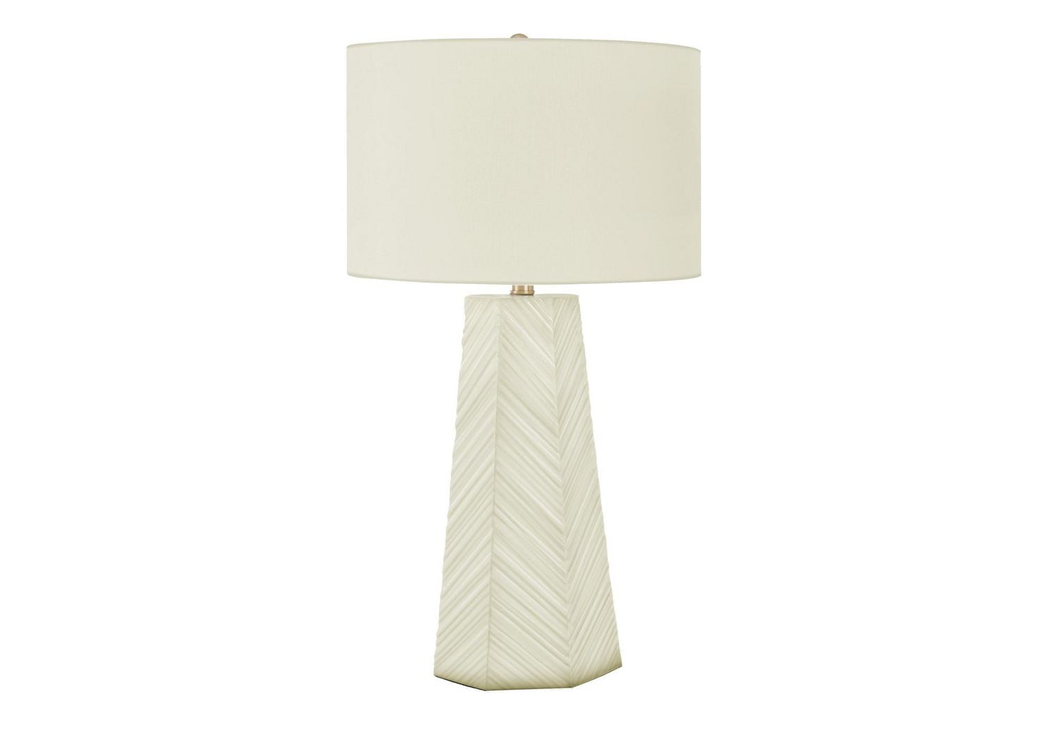 Monarch Specialties Lighting, 29"h, Table Lamp, White Ceramic, Ivory / Cream Shade, Contemporary