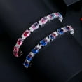 thumbnail image 6 of Natural Rainbow Fire Blue Red CZ Tennis Bracelet for Women Romantic Jewelry Gift, 6 of 9