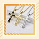 thumbnail image 3 of Collar de hombre, cadenas colgantes cruzadas, collares ajustables de moda, decoraciones decorativas, joyería de Metal, accesorio de regalo para Ropa, zapatos y accesorios Miscelánea Oro negro Minnieouse AP014595-03, 3 of 6