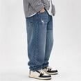 thumbnail image 4 of ZXLBBD Boys Distressed Denim Pants for Trousers with Rip Details and Fall Long Jeans for Kids Youth Teenager Fashion Casual Daily Wear,Blue,Size 5 Y-6 Y, 4 of 7