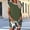 02 Army Green, variant on YueHuiYing Womens Two Piece Outfits Summer Lounge Sets Tracksuit V Neck Buttons Down Tops and Shorts Set with Pockets