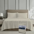 thumbnail image 6 of Color Sense 100% Cotton Percale Cool & Crisp 4-Piece Bedsheet set Queen Beige, 6 of 9