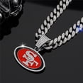 thumbnail image 3 of Hip Hop Cuban Chains letters SF Pendant Necklace With 13mm Miami Cuban Chain Iced Out Bling HipHop Necklaces Fashion Jewelry, 3 of 8
