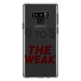 thumbnail image 1 of DistinctInk Clear Shockproof Hybrid Case for Samsung Galaxy Note 9 - TPU Bumper Acrylic Back Tempered Glass Screen Protector - 9 to 5 Is For the Weak, 1 of 5