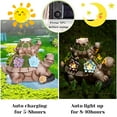 thumbnail image 4 of Solar Outdoor Garden Sculptures Statue, Resin Turtles Figurine with 5 LEDs,Indoor Outside Garden Patio Yard Art Decoration, 4 of 7