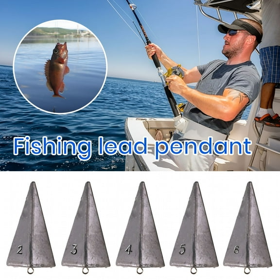 BESTSKY Triangular Pyramid Sinker Lead Fishing Weight Sinker 2/3/4/5/6oz Lead Weights Fishing Gear Underwater Positioning Saltwater Fishing Weights for Surf Fishing